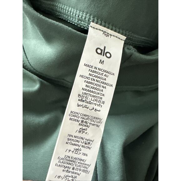 Authentic Alo Yoga SoftSculpt Precision ¼ Zip Long Sleeve Clover Green S - Picture 3 of 5